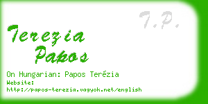 terezia papos business card